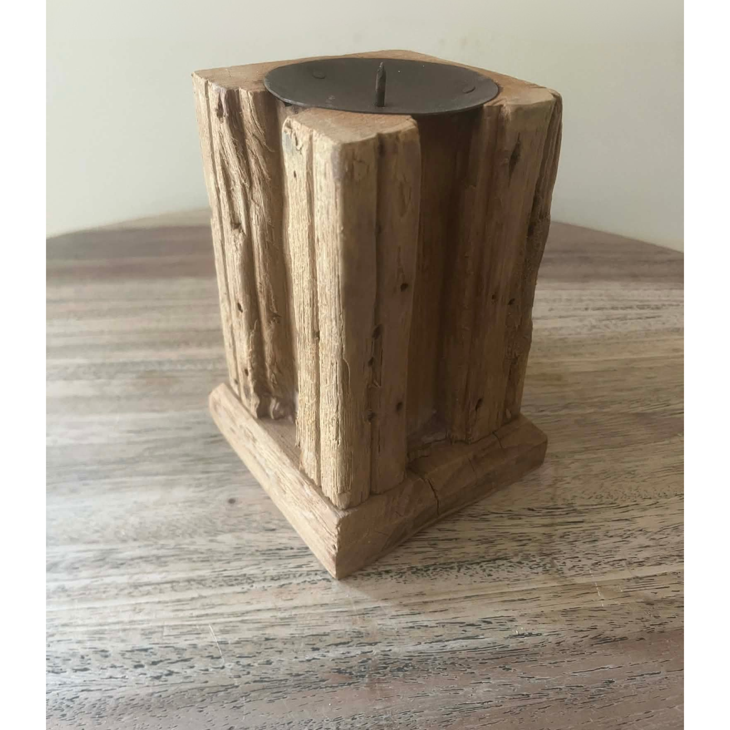 Antique Indian Pillar Candle Holder