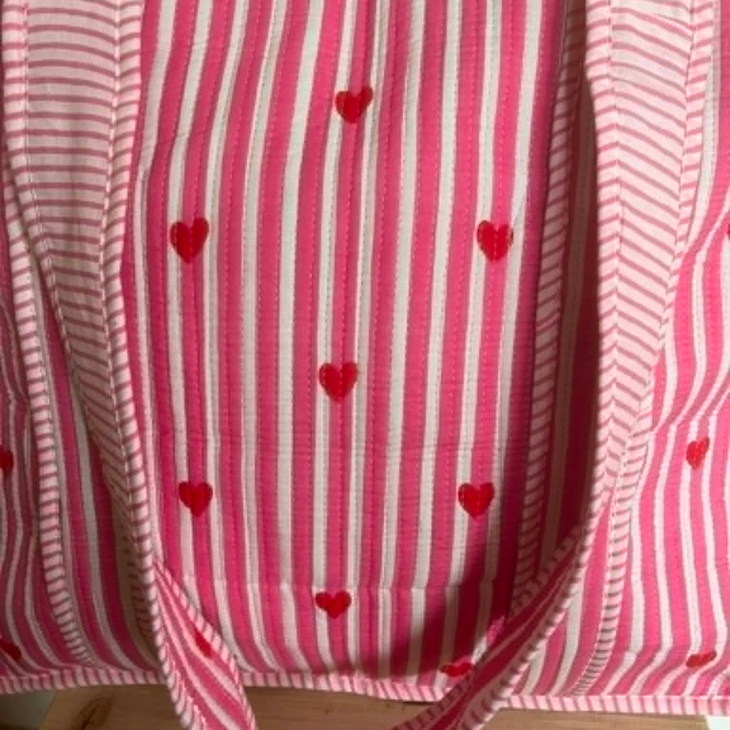 Pink Red Hearts Tote Bag