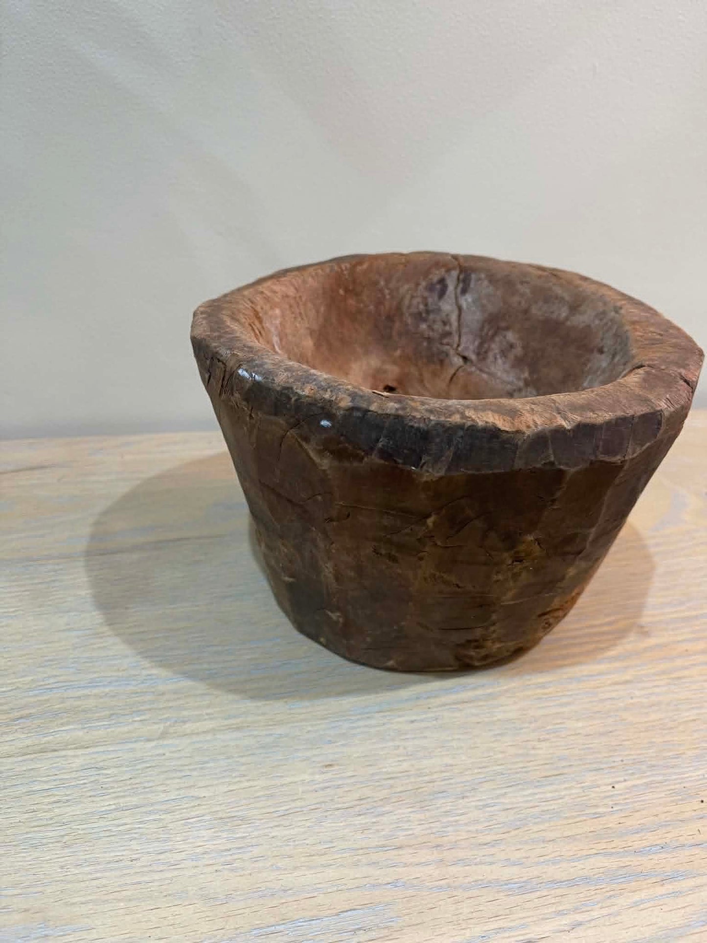 Salvaged Hand Carved Wooden Bowl (M)