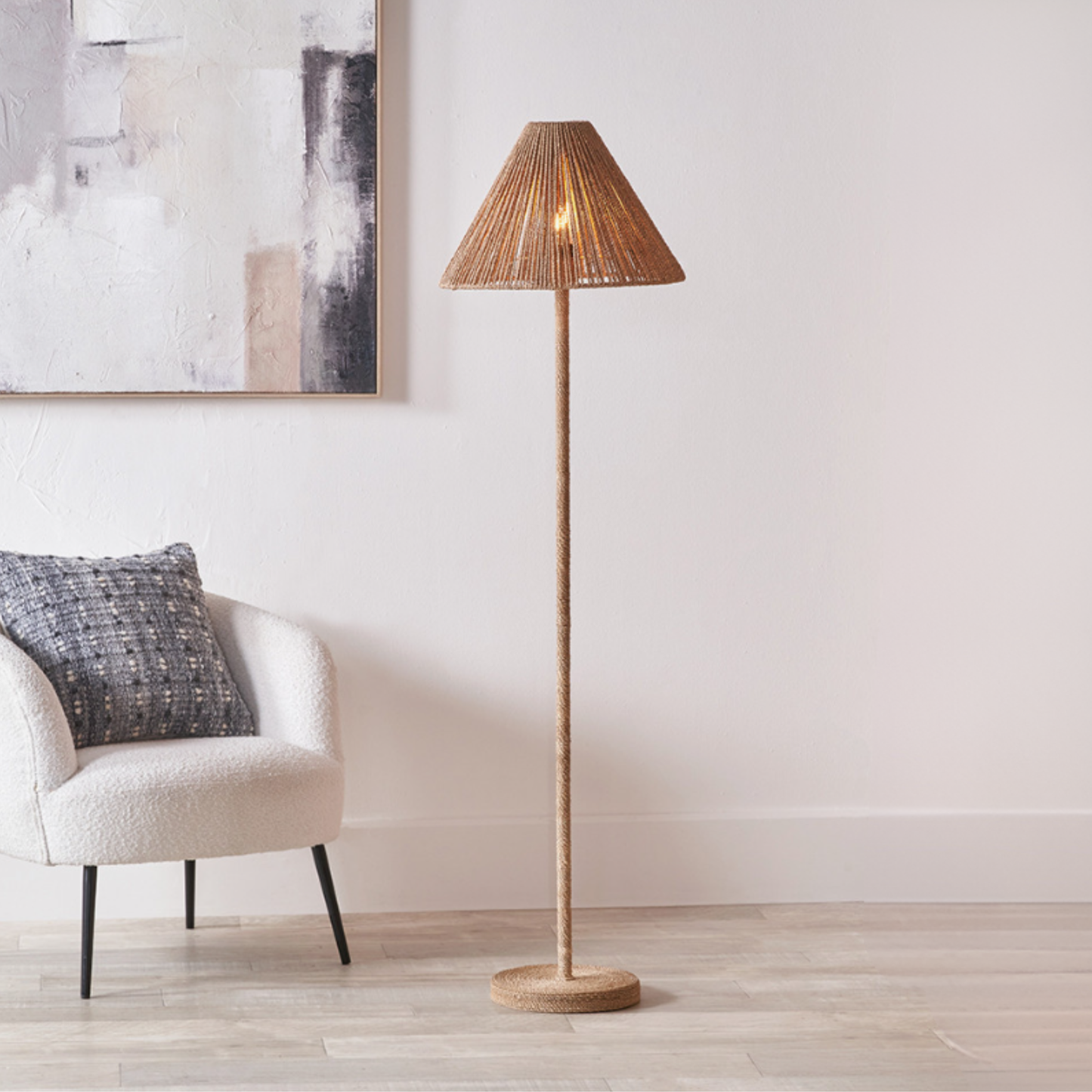 LIZZY Jute Rope Floor Lamp