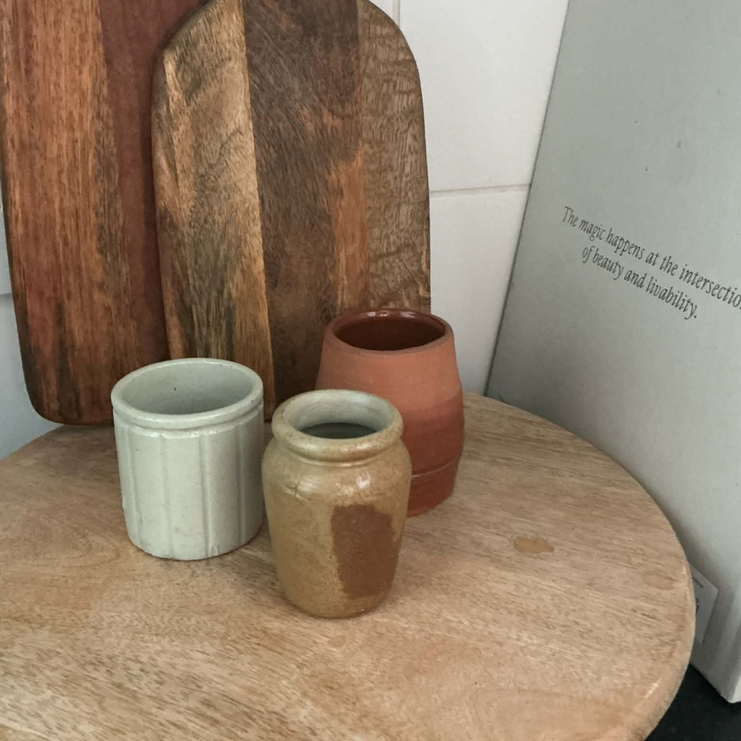Mini Trio Salvaged Ceramic Pot