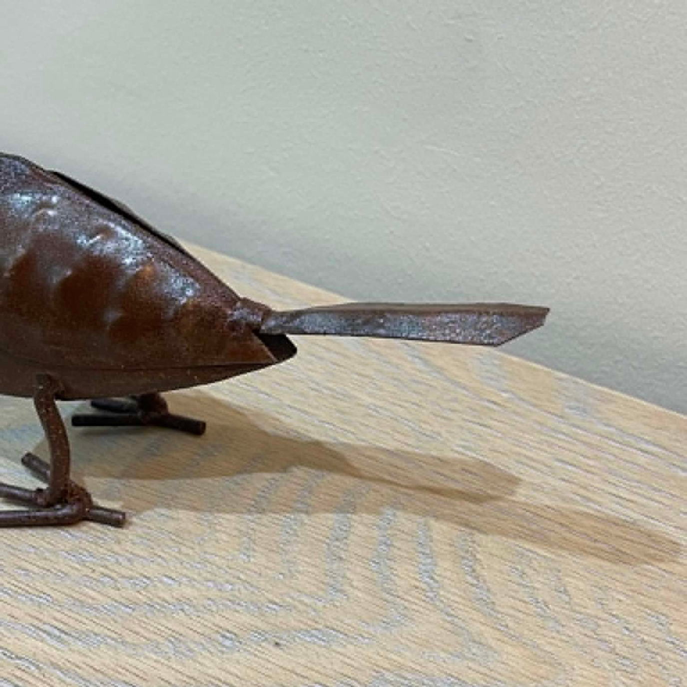 Salvaged Small Hand Made Metal Bird
