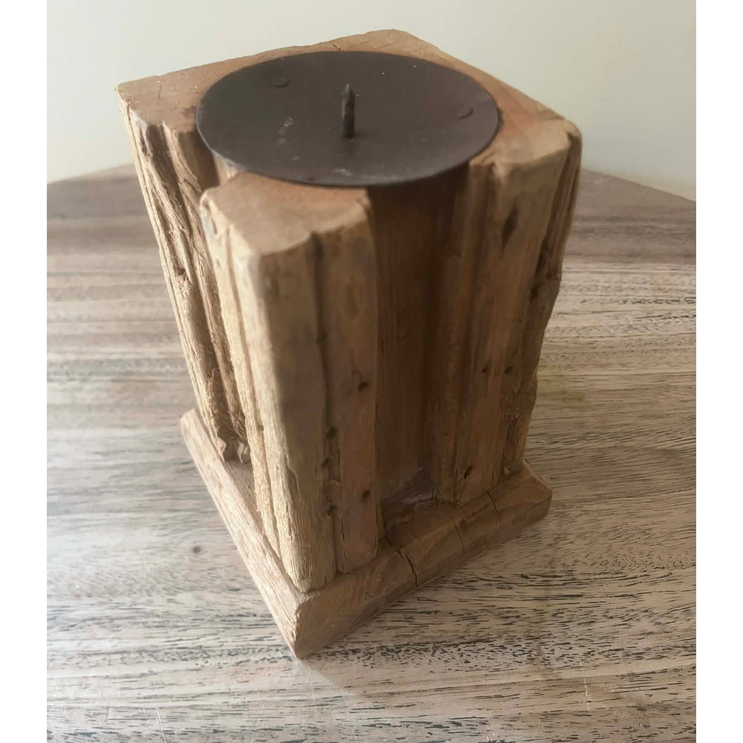 Antique Indian Pillar Candle Holder