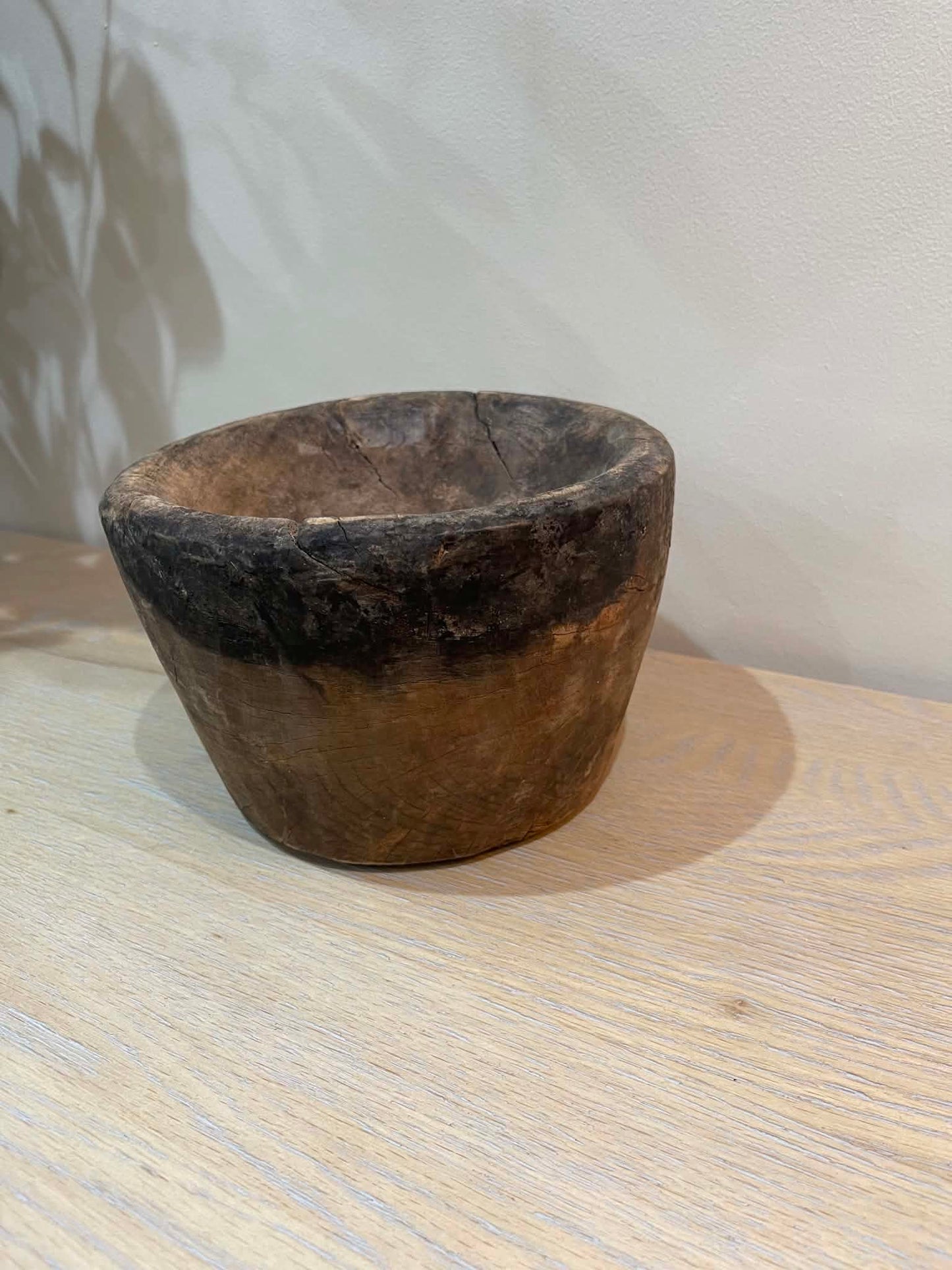 Salvaged Hand Carved Wooden Bowl (B)