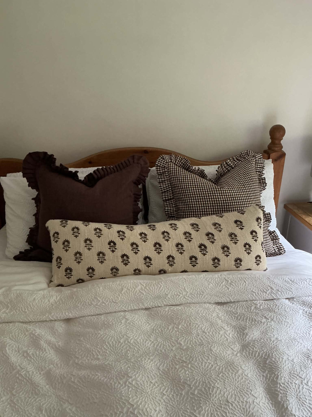 Lara Hand Block Printed Lumbar Cushion