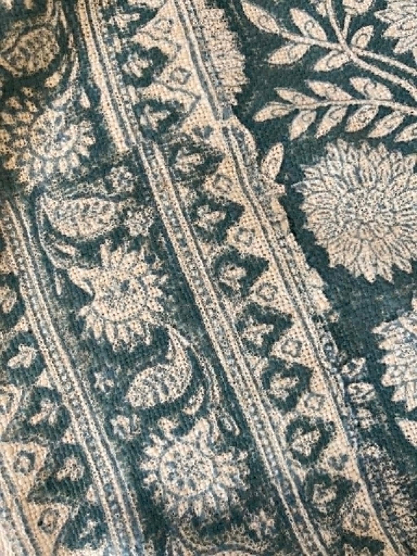 EMILY Hand Block Printed Throw - Blue