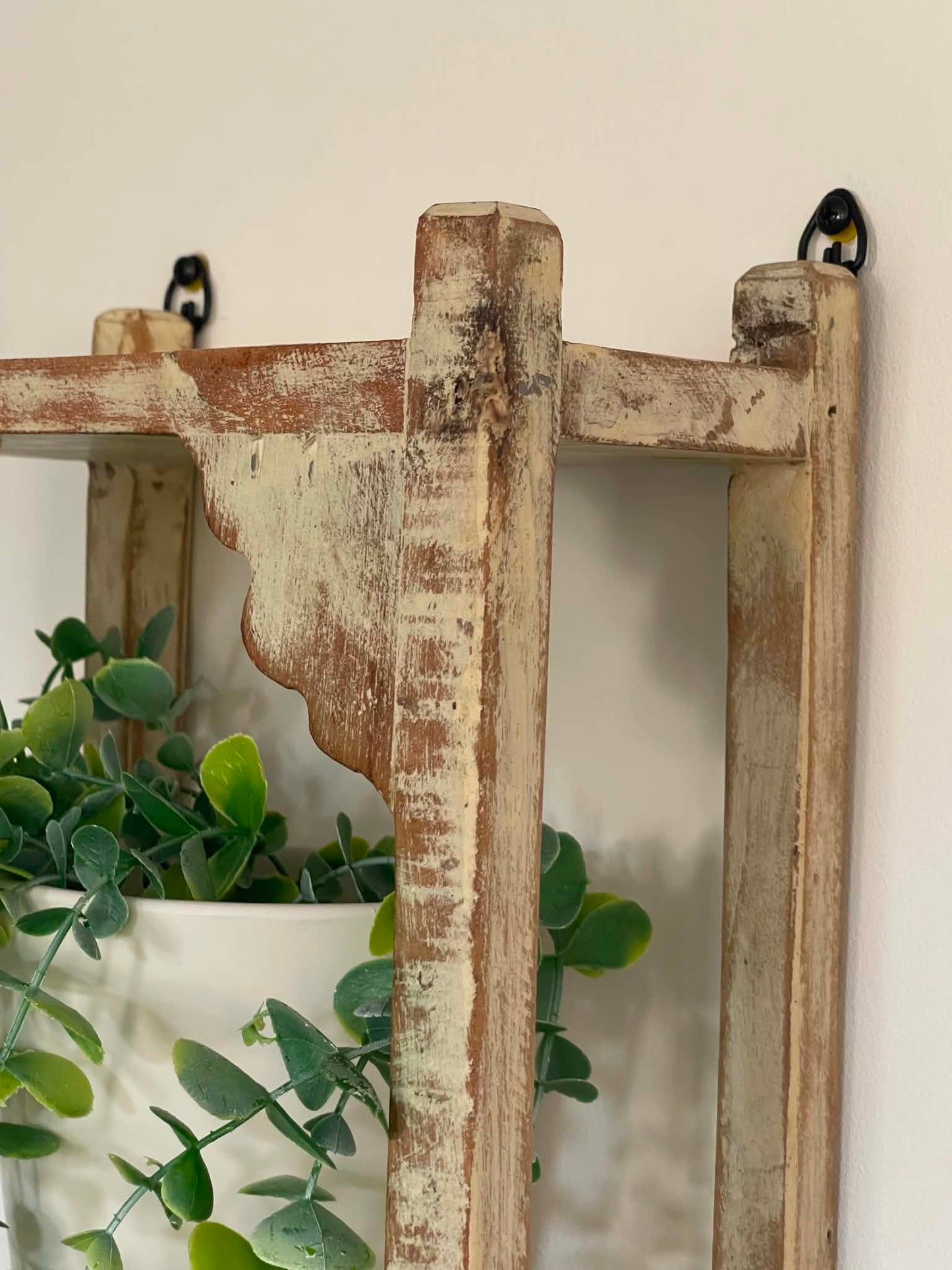 Salvaged Hand Made Decorative Shelf - Beige