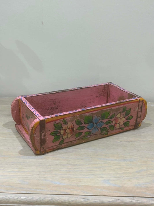 Salvaged Hand Painted Indian Brick Mould - Pink