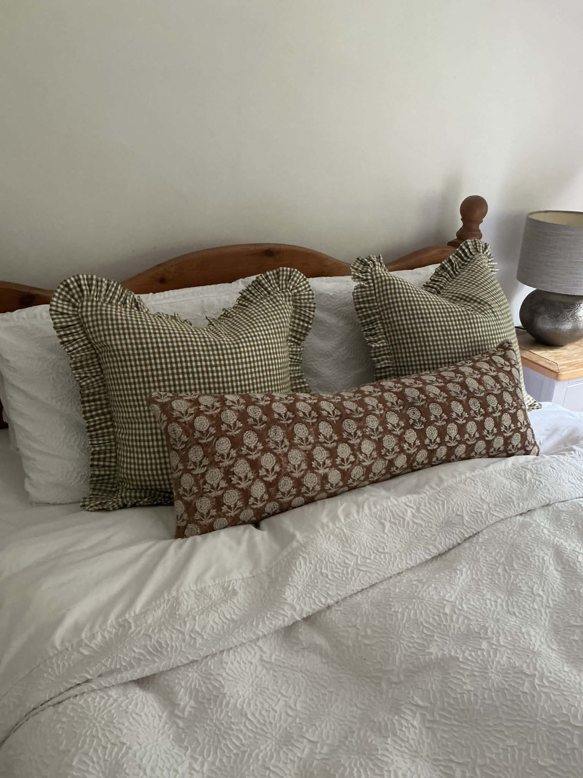 Aurora Hand Block Printed Lumbar Cushion