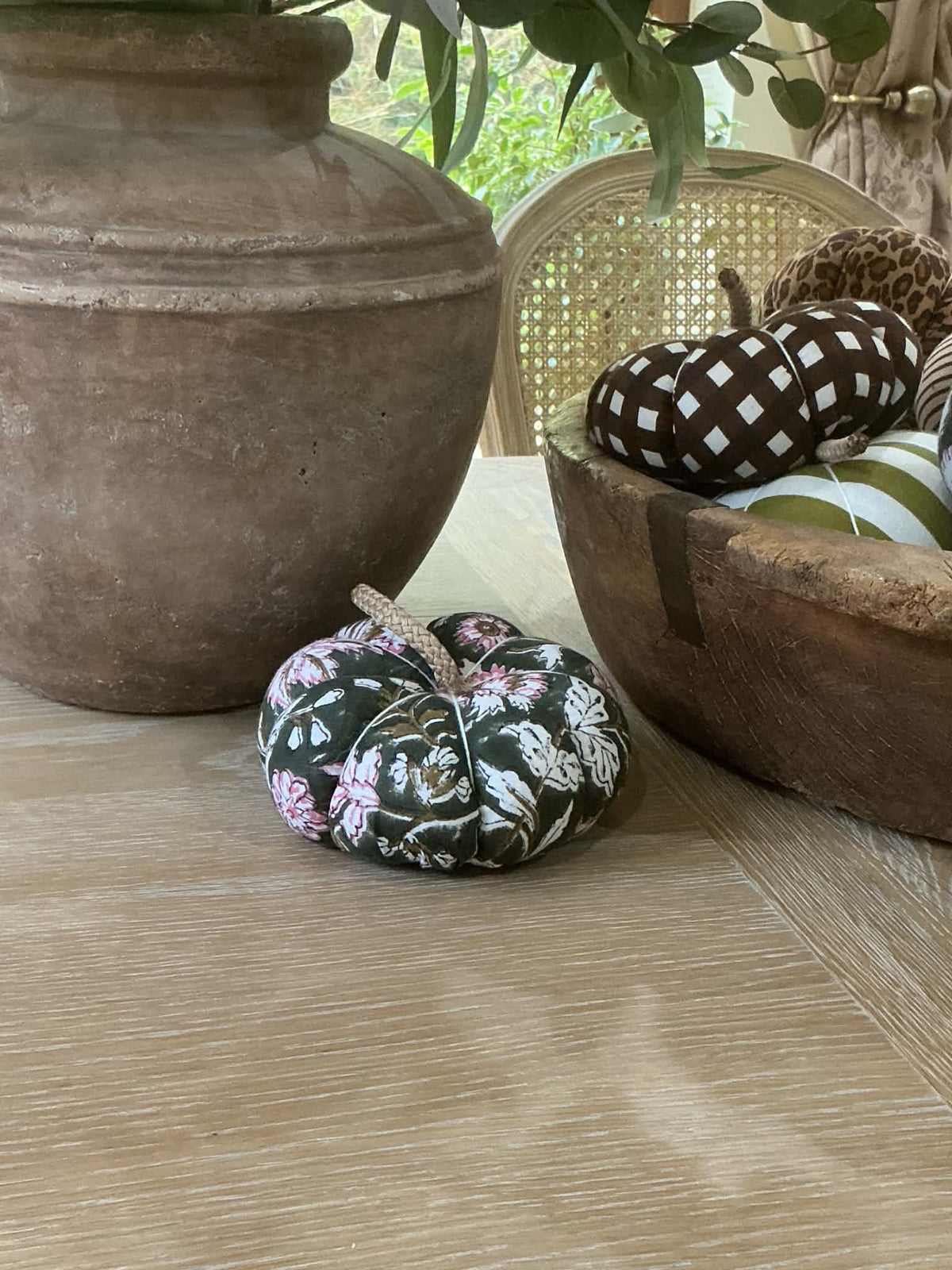 Handmade Evergreen Floral Pumpkin