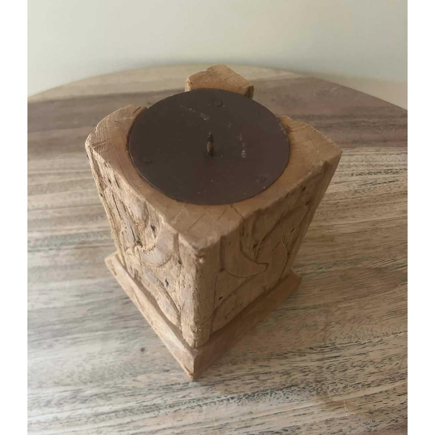 Antique Indian Pillar Candle Holder