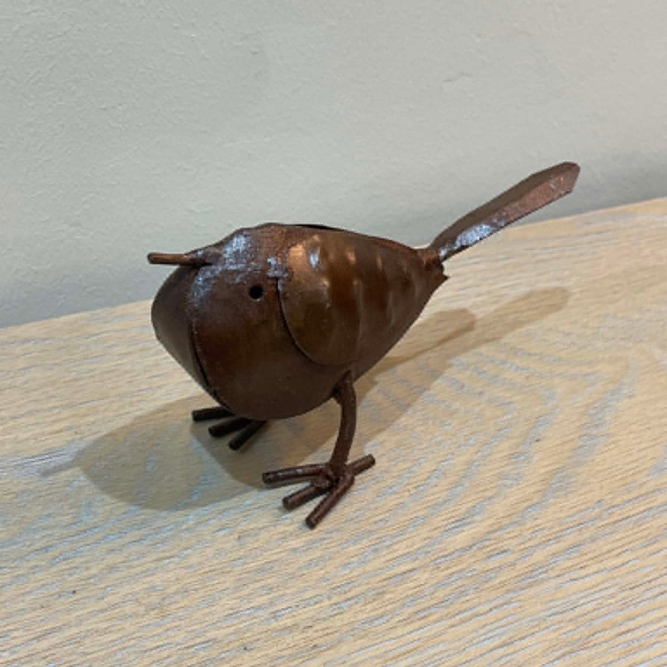 Salvaged Small Hand Made Metal Bird