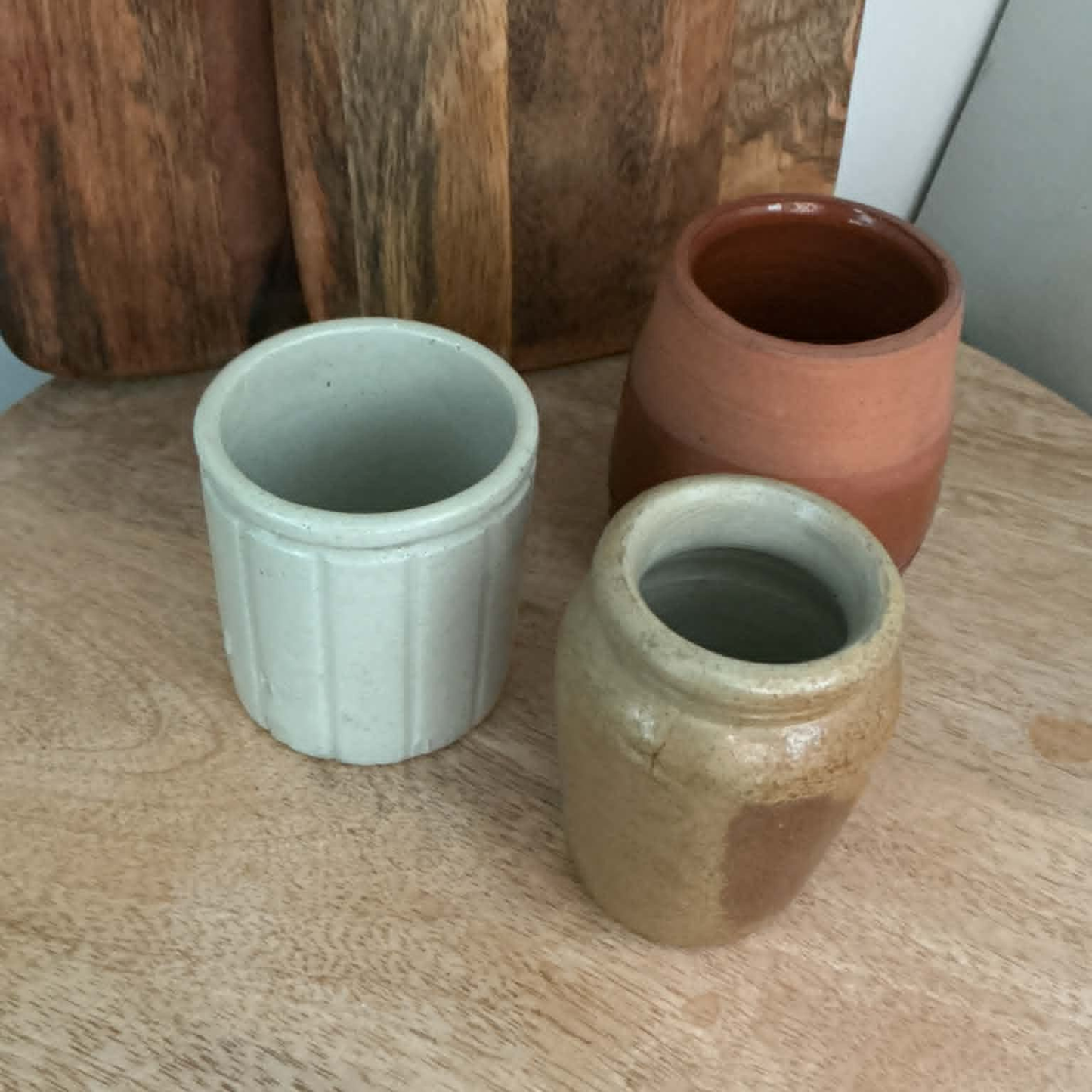Mini Trio Salvaged Ceramic Pot