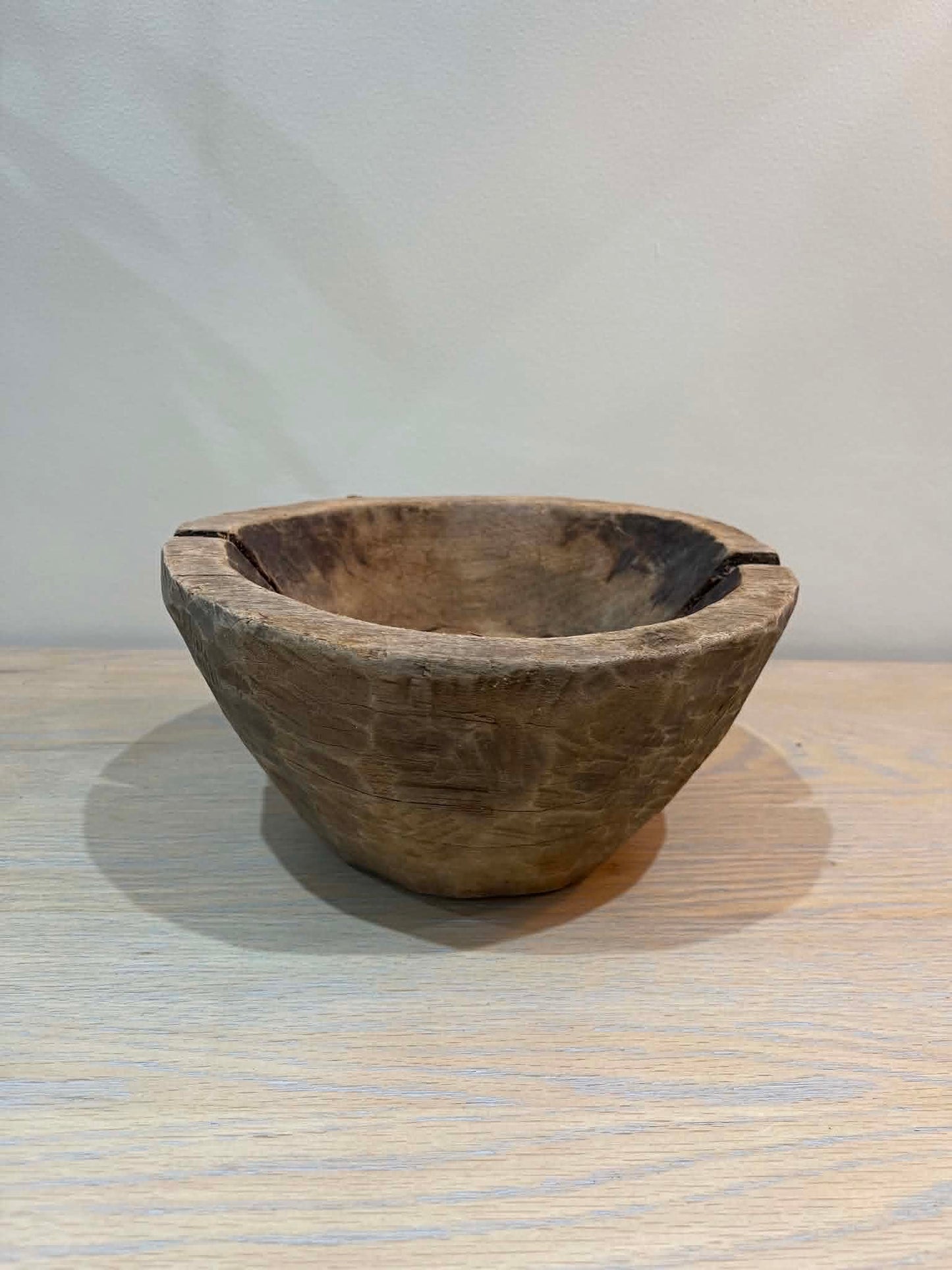 Salvaged Hand Carved Wooden Bowl (N)