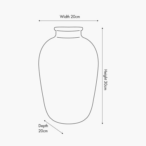 Ambrosia Natural Grooved Stoneware Vase