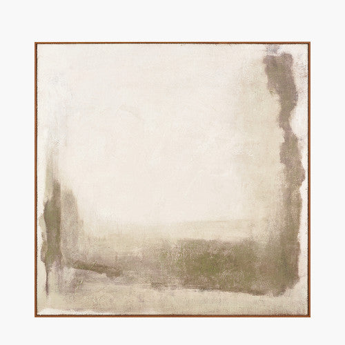 Echoes of Nature Abstract Square Hessian Canvas with Frame
