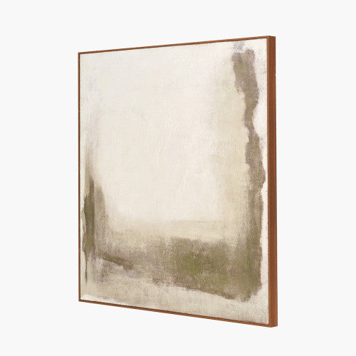 Echoes of Nature Abstract Square Hessian Canvas with Frame