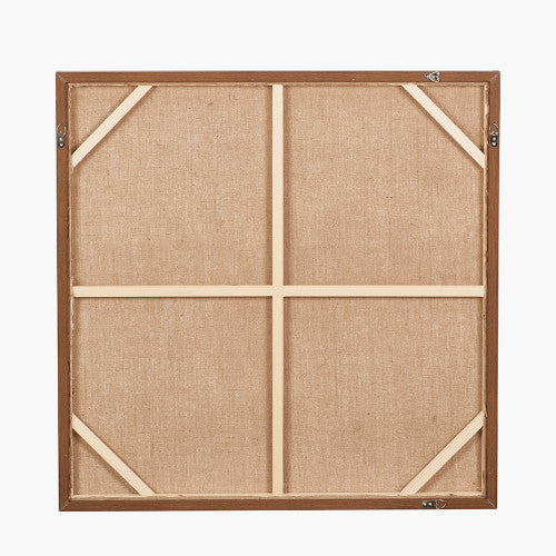 Echoes of Nature Abstract Square Hessian Canvas with Frame