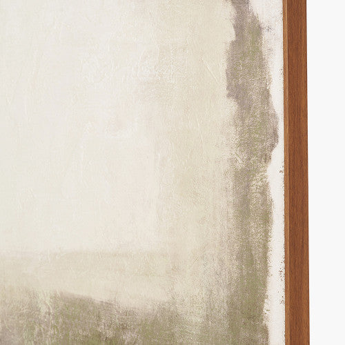 Echoes of Nature Abstract Square Hessian Canvas with Frame