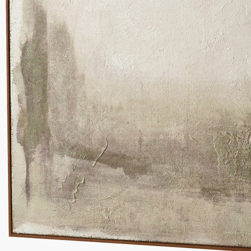Echoes of Nature Abstract Square Hessian Canvas with Frame