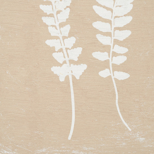 Green and Natural Fern Canvas Wall Art with Natural Frames (Set of 2)
