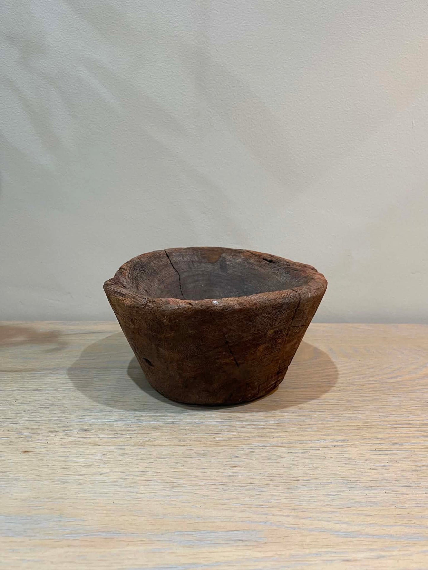 Salvaged Hand Carved Wooden Bowl (H)