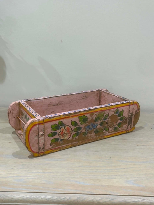 Salvaged Hand Painted Indian Brick Mould - Blush Pink