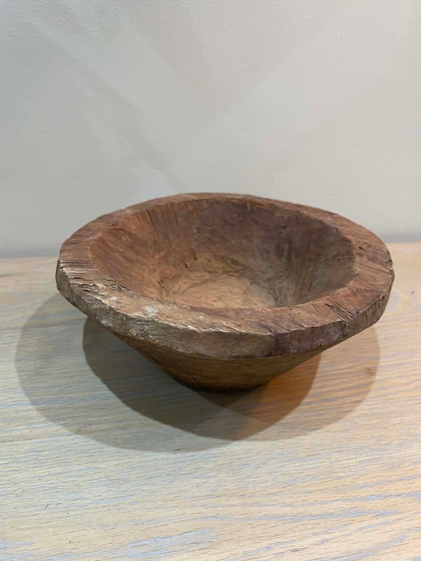 Salvaged Hand Carved Wooden Bowl (J)