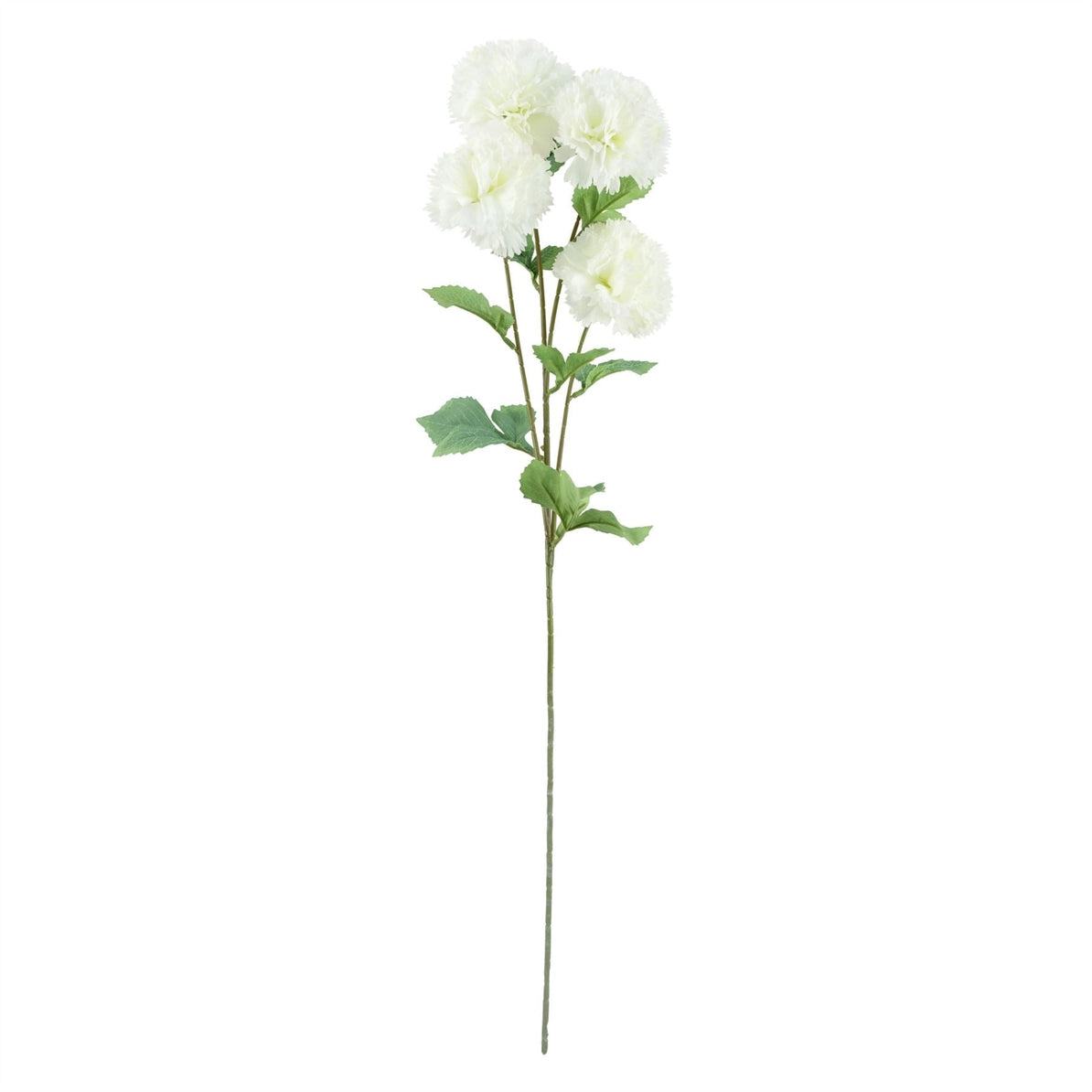 Faux White Carnation Stem