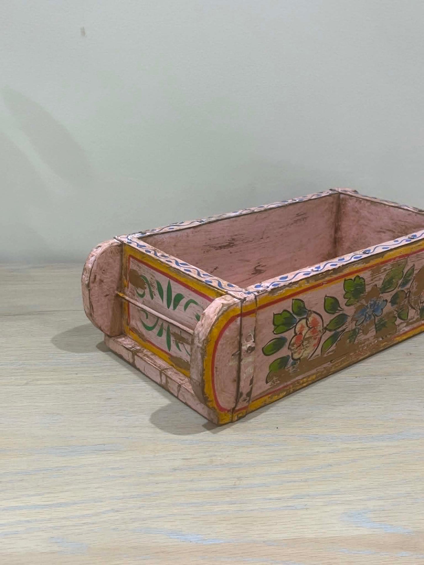 Salvaged Hand Painted Indian Brick Mould - Blush Pink