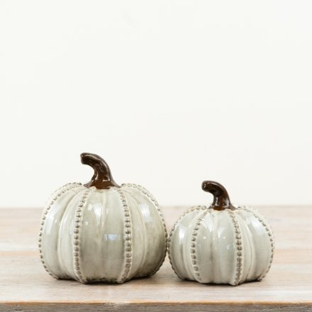 Ceramic Pumpkins (Set of 2)