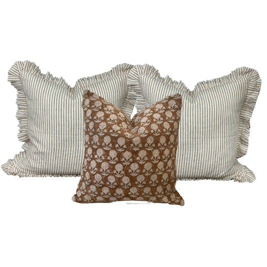 Moss & Beige Cushion Combination