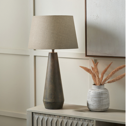 ARBOR Verdi Gris Metal Conical Table Lamp