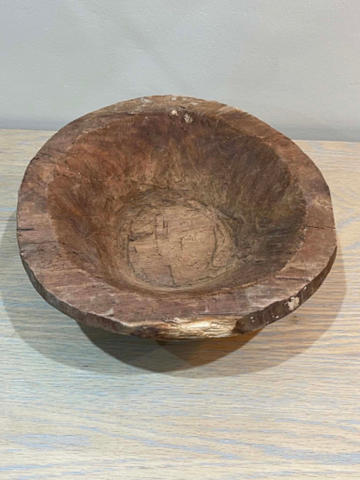 Salvaged Hand Carved Wooden Bowl (J)