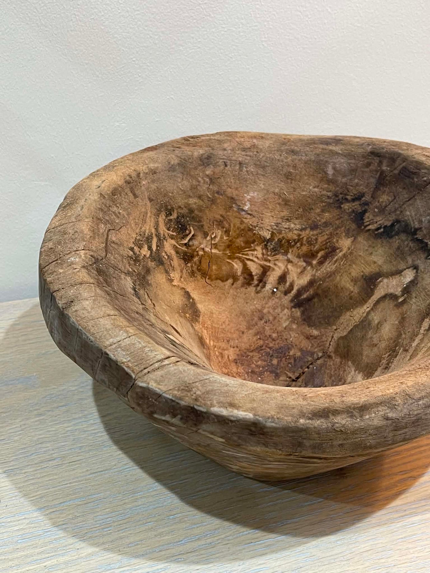 Salvaged Hand Carved Wooden Bowl (G)