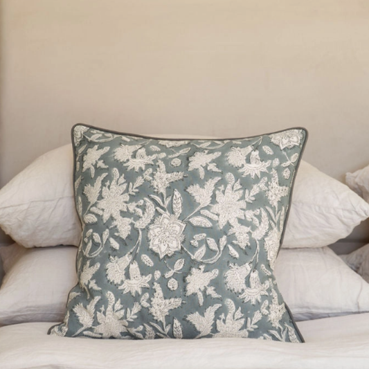 Darcy Hand Block Printed Cushion