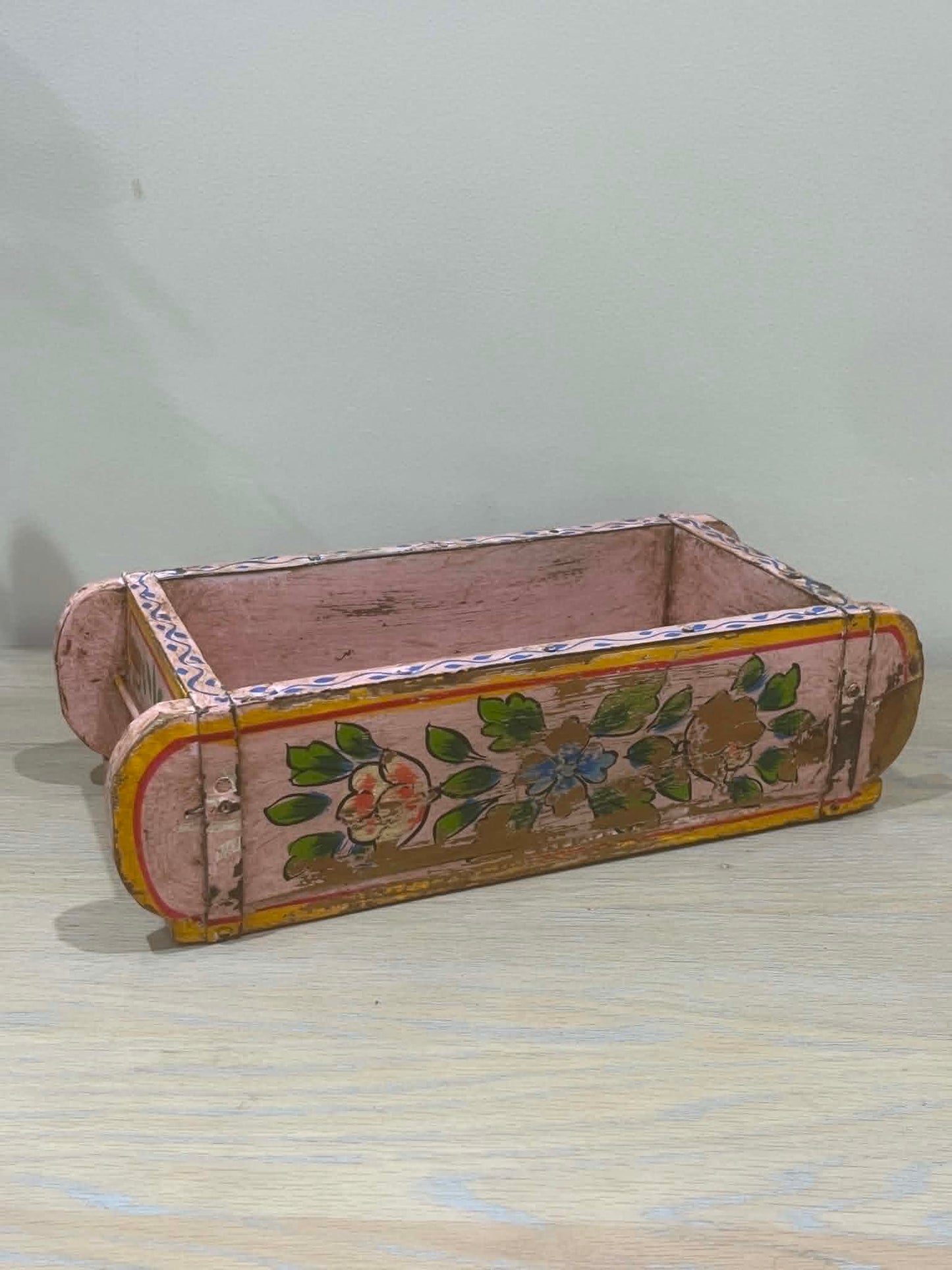Salvaged Hand Painted Indian Brick Mould - Blush Pink