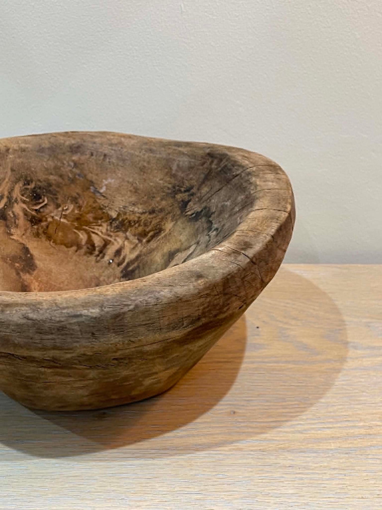 Salvaged Hand Carved Wooden Bowl (G)