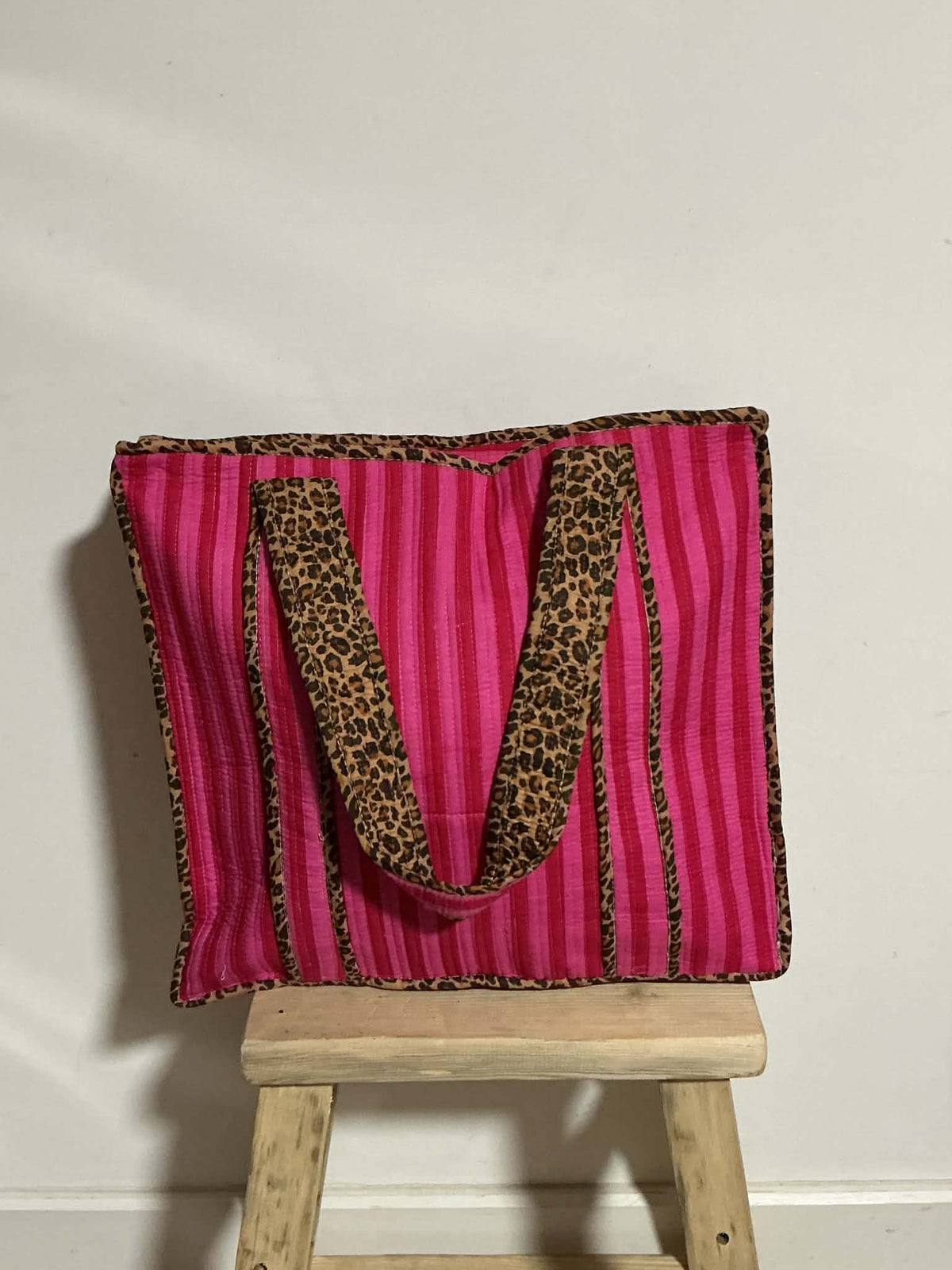 Hot Pink Leopard Tote Bag