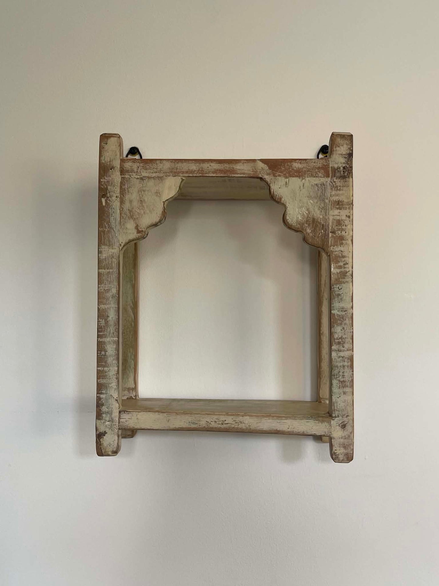 Salvaged Hand Made Decorative Shelf - Beige