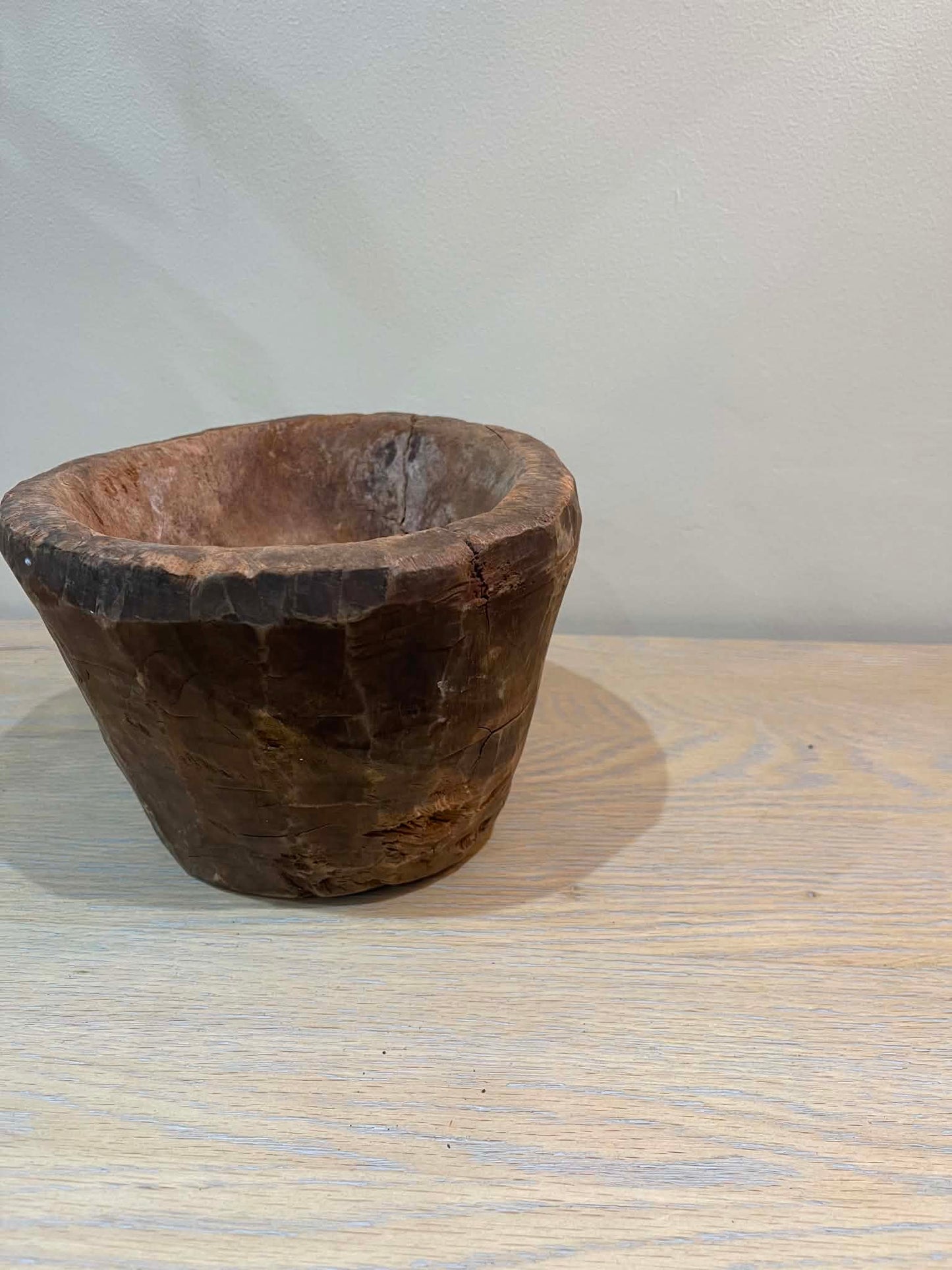Salvaged Hand Carved Wooden Bowl (M)