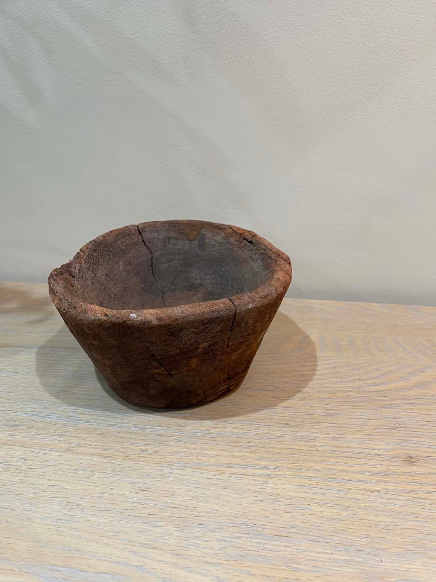 Salvaged Hand Carved Wooden Bowl (H)
