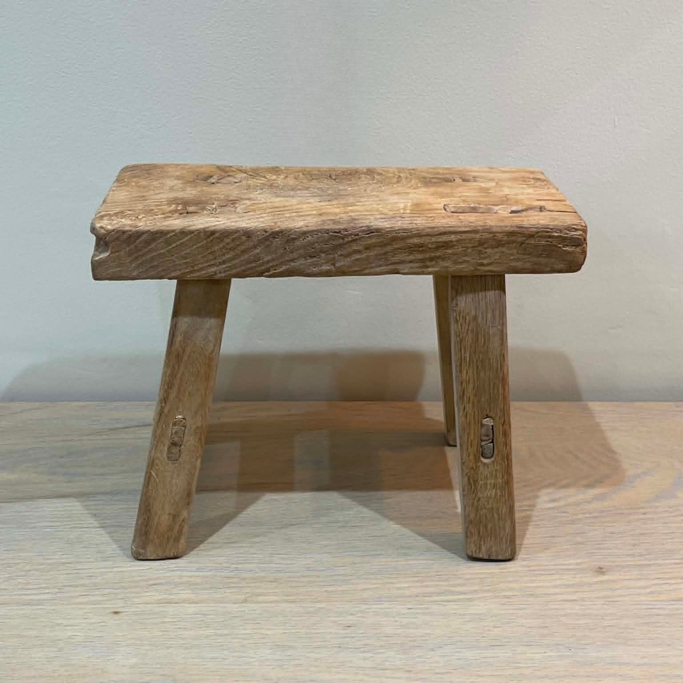Salvaged Rustic Wooden Display Stool