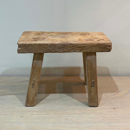 Salvaged Rustic Wooden Display Stool