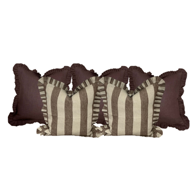 Large Deep Plum Cushion Combination