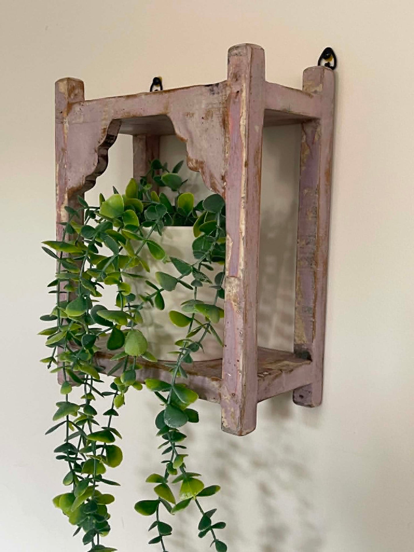 Salvaged Hand Made Decorative Shelf - Lilac