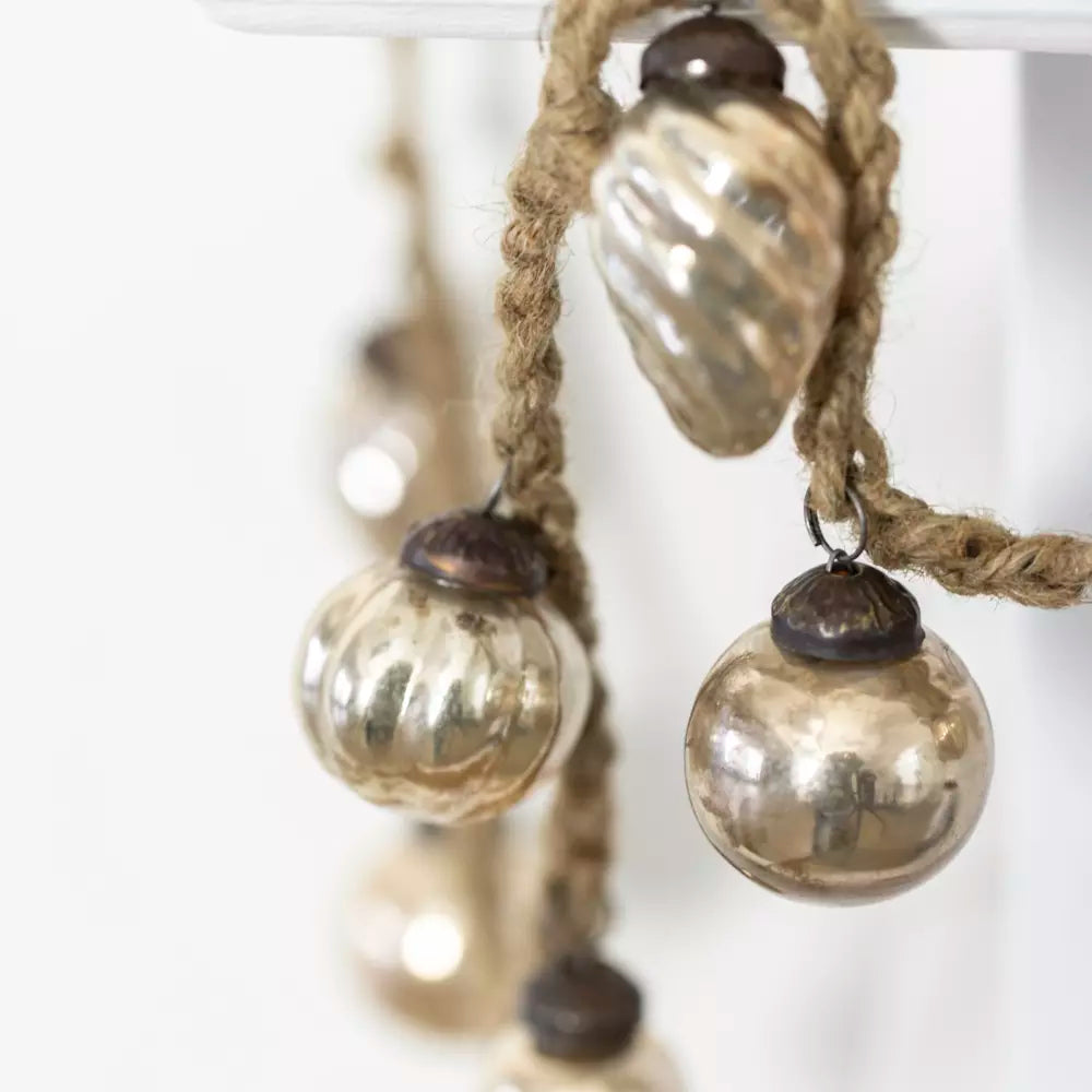 Antique Silver Bauble Garland