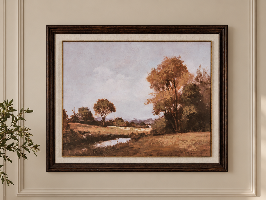 An Autumn Day Hand Painted Framed Canvas