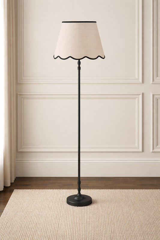 Rhode Matt Black Stick Metal Floor Lamp