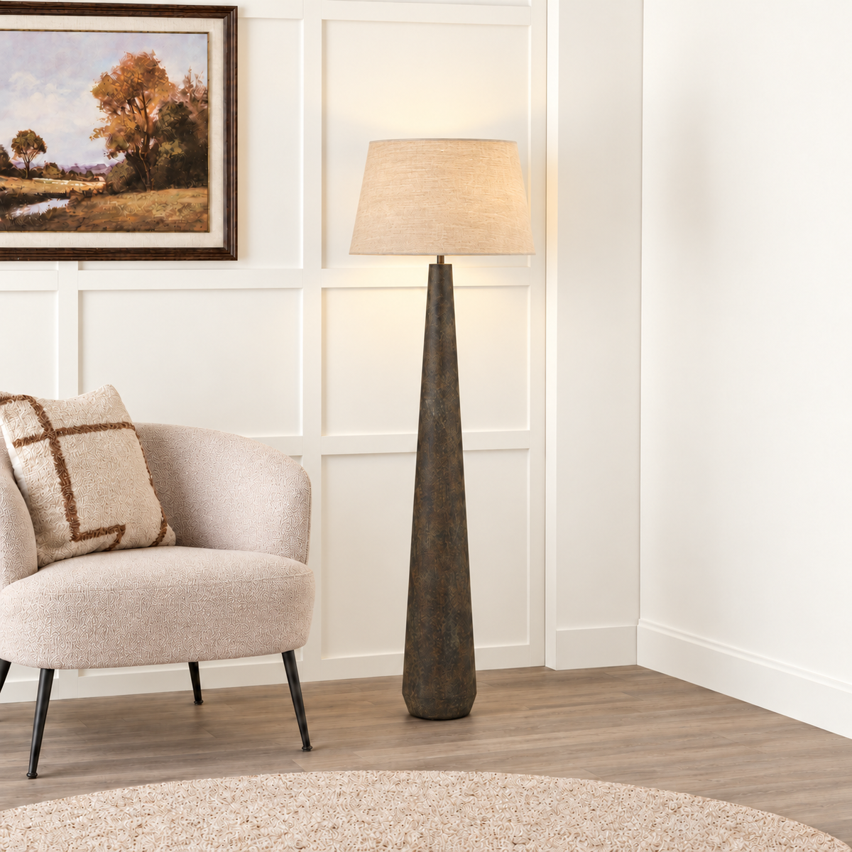 ARBOR Verdi Gris Metal Conical Floor Lamp Base